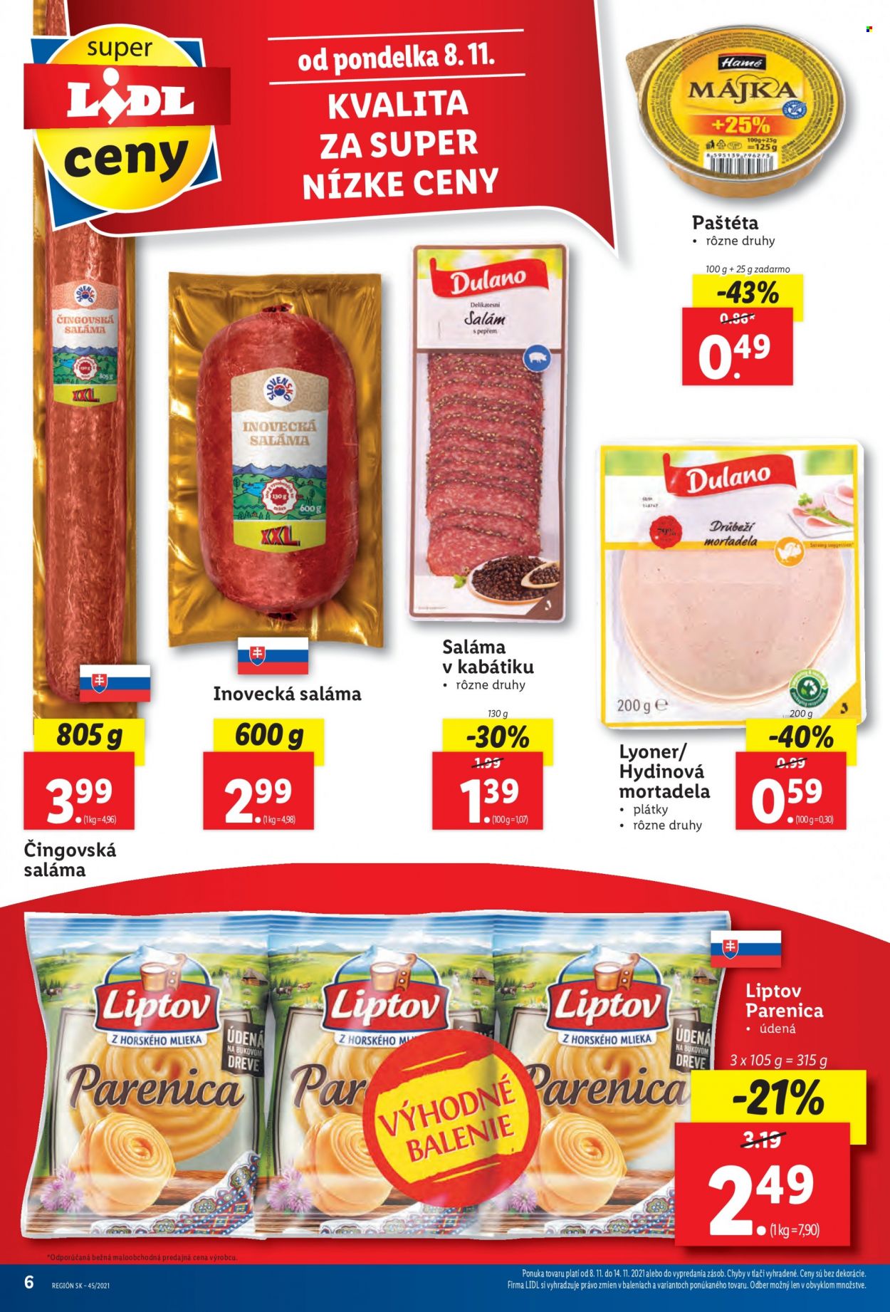 Leták Lidl - 8.11.2021 - 14.11.2021. Strana 6