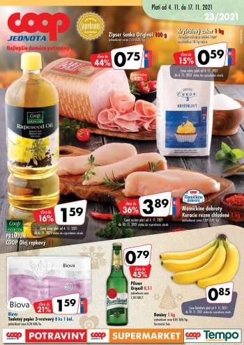 Leták COOP Jednota - 4.11.2021 - 17.11.2021.