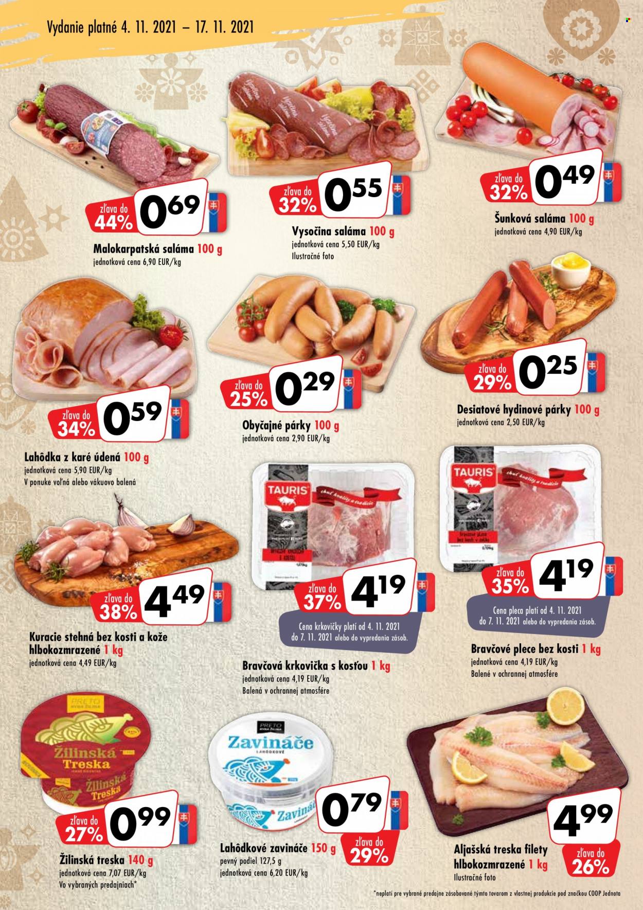 Leták COOP Jednota - 4.11.2021 - 17.11.2021. Strana 2