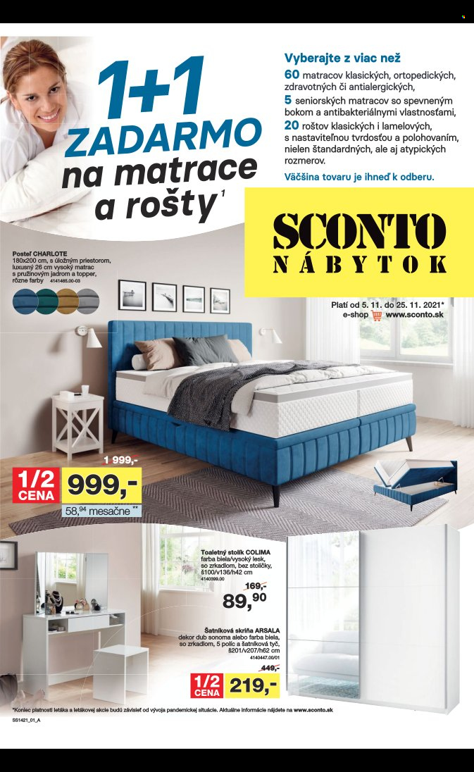 Leták Sconto nábytok - 5.11.2021 - 25.11.2021. Strana 1