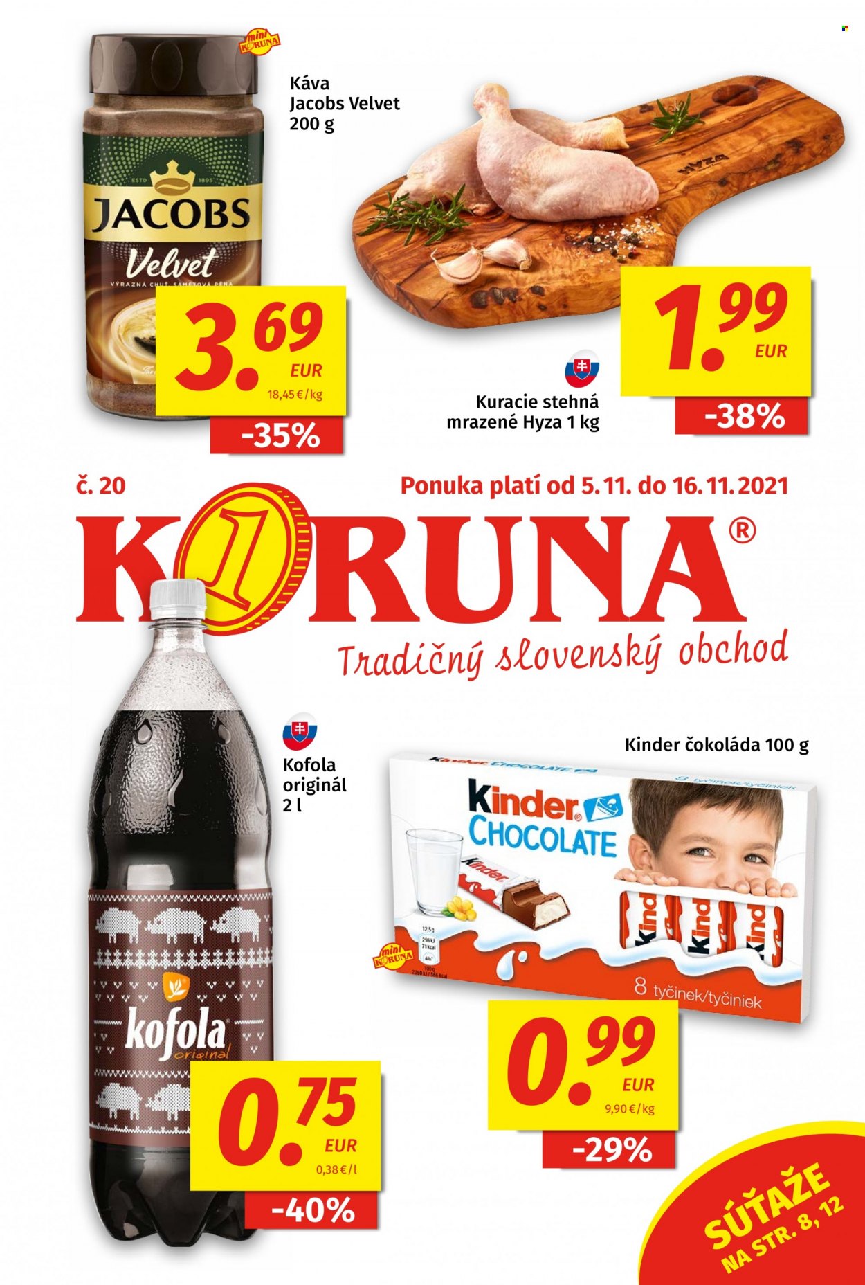 Leták Potraviny KORUNA - 5.11.2021 - 16.11.2021. Strana 1