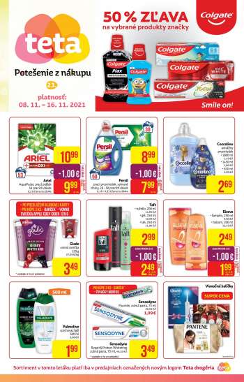 Leták Teta drogerie - 8.11.2021 - 16.11.2021.
