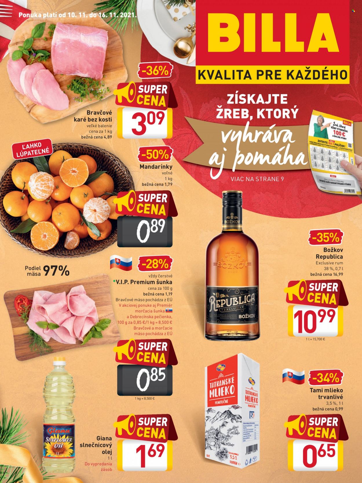 Leták Billa - 10.11.2021 - 16.11.2021. Strana 1