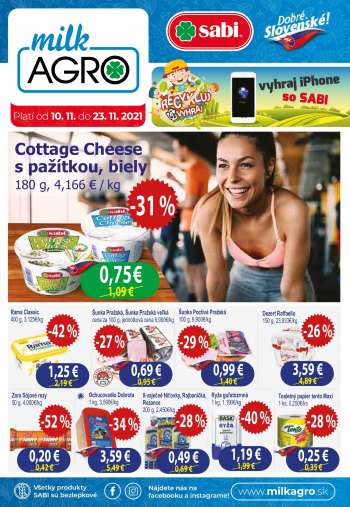 Leták Milk AGRO - 10.11.2021 - 23.11.2021.