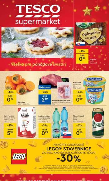 Leták TESCO supermarket - 16.11.2021 - 23.11.2021.