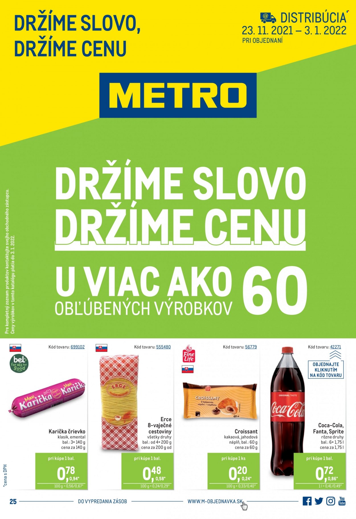Leták Metro - 23.11.2021 - 3.1.2022. Strana 1