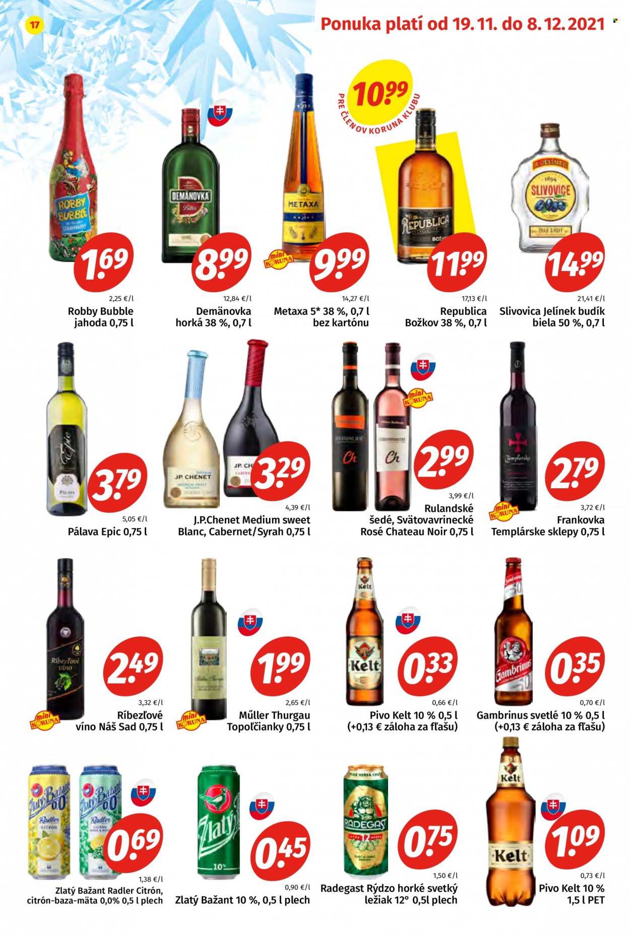 Leták Potraviny KORUNA - 19.11.2021 - 8.12.2021. Strana 17