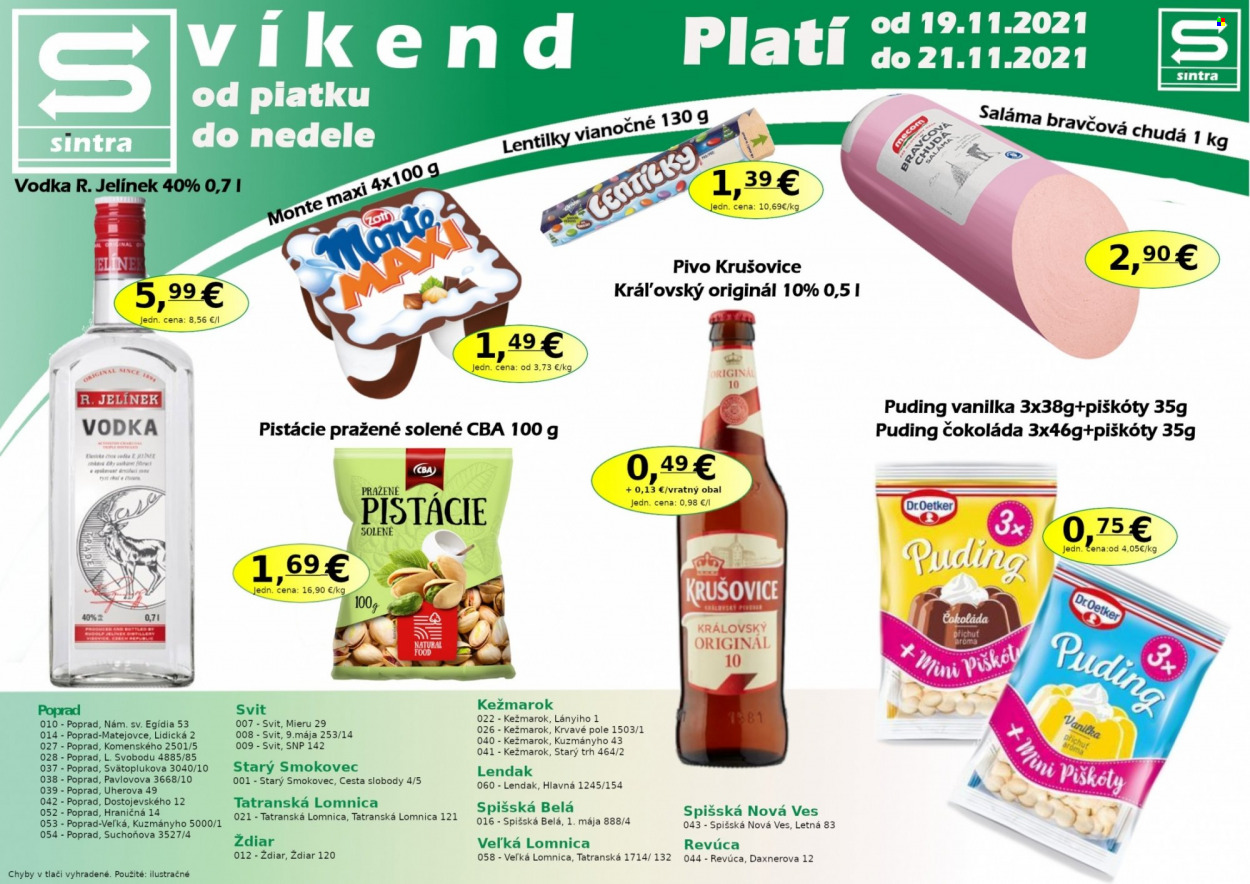 Leták Sintra - 19.11.2021 - 21.11.2021. Strana 1