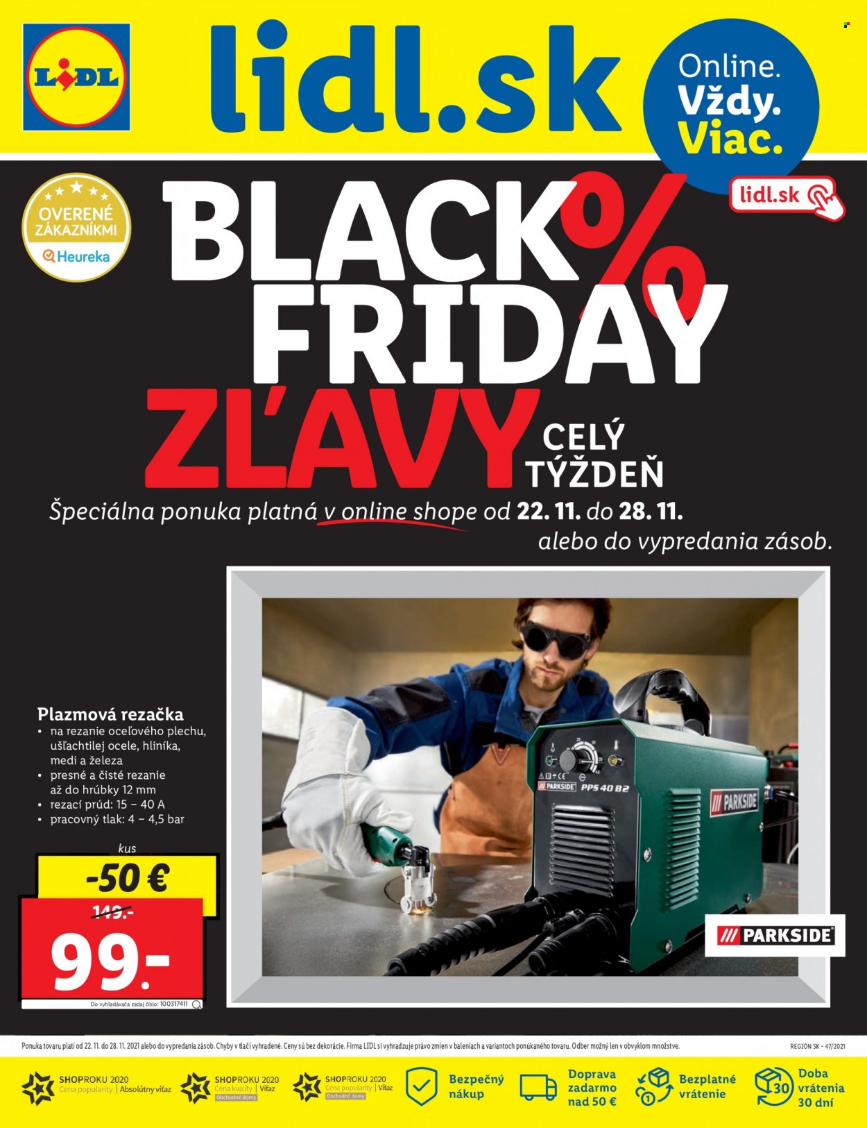 Leták Lidl - 22.11.2021 - 28.11.2021. Strana 1