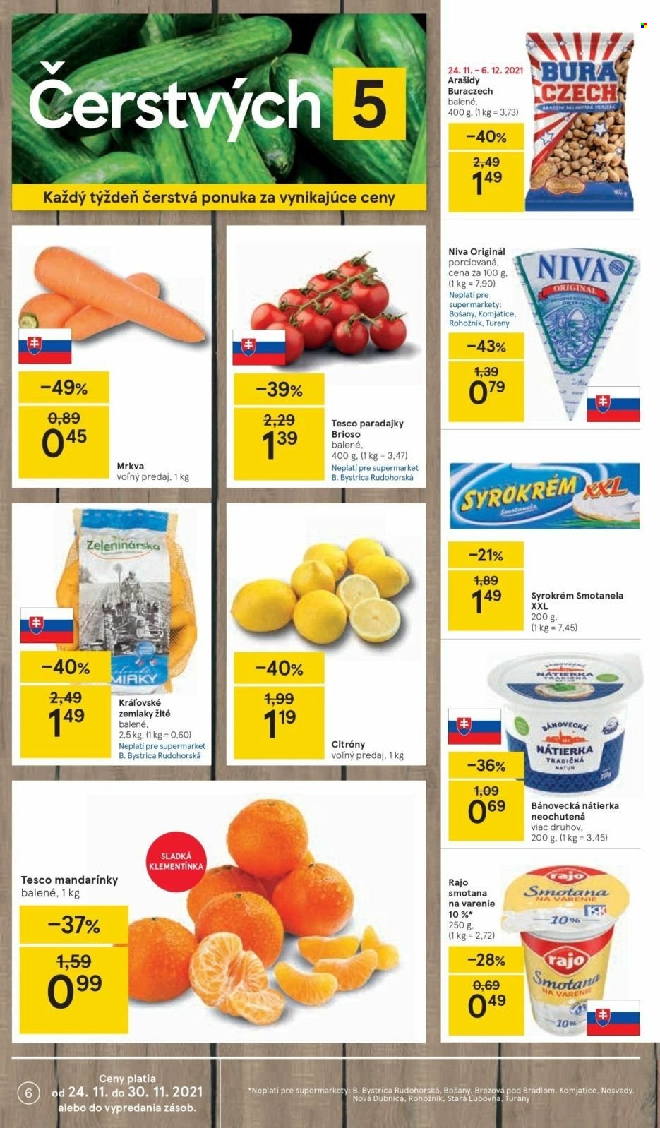 Leták TESCO supermarket - 24.11.2021 - 30.11.2021. Strana 6