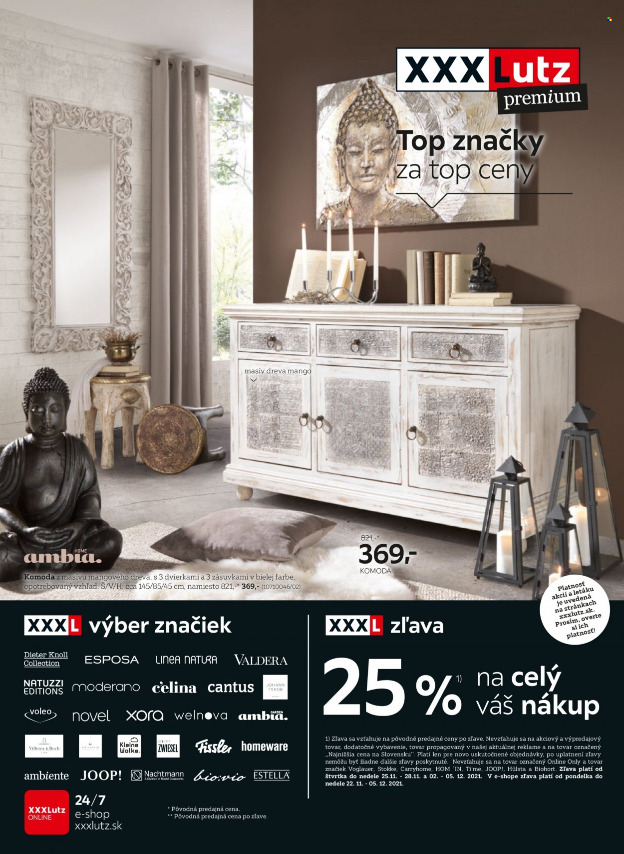 Leták XXXLutz - 22.11.2021 - 5.12.2021. Strana 1