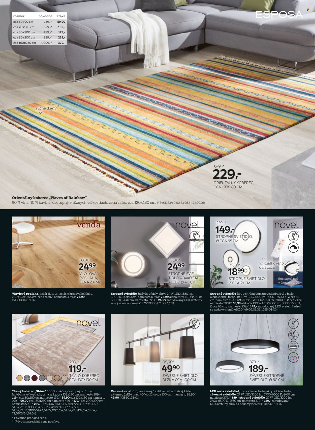 thumbnail - Leták XXXLutz - 22.11.2021 - 5.12.2021 - Produkty v akcii - závesné svietidlo, svietidlo, stropné svietidlo, podlaha, vinylová podlaha, koberec, tkaný koberec. Strana 10.