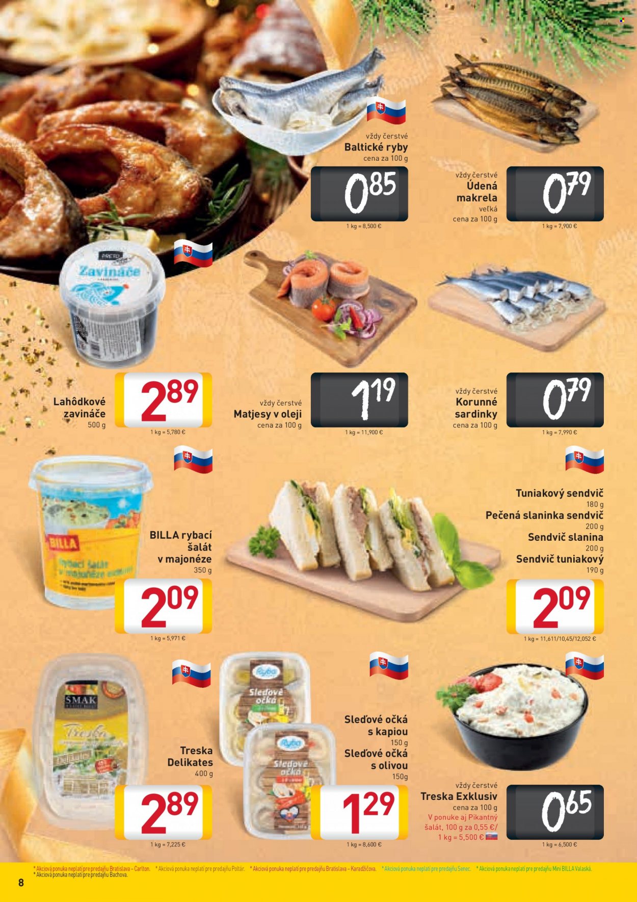 Leták Billa - 22.11.2021 - 31.12.2021. Strana 8