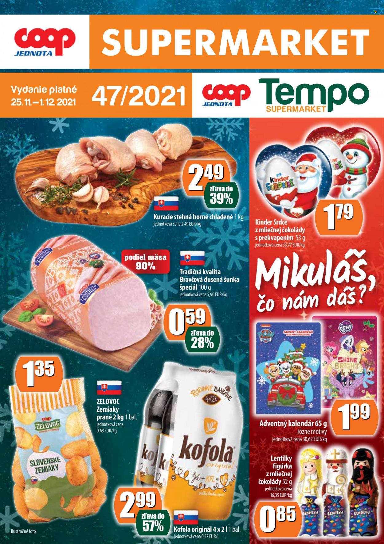 Leták COOP Jednota - 25.11.2021 - 1.12.2021. Strana 1