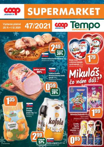 Leták COOP Jednota - 25.11.2021 - 1.12.2021.