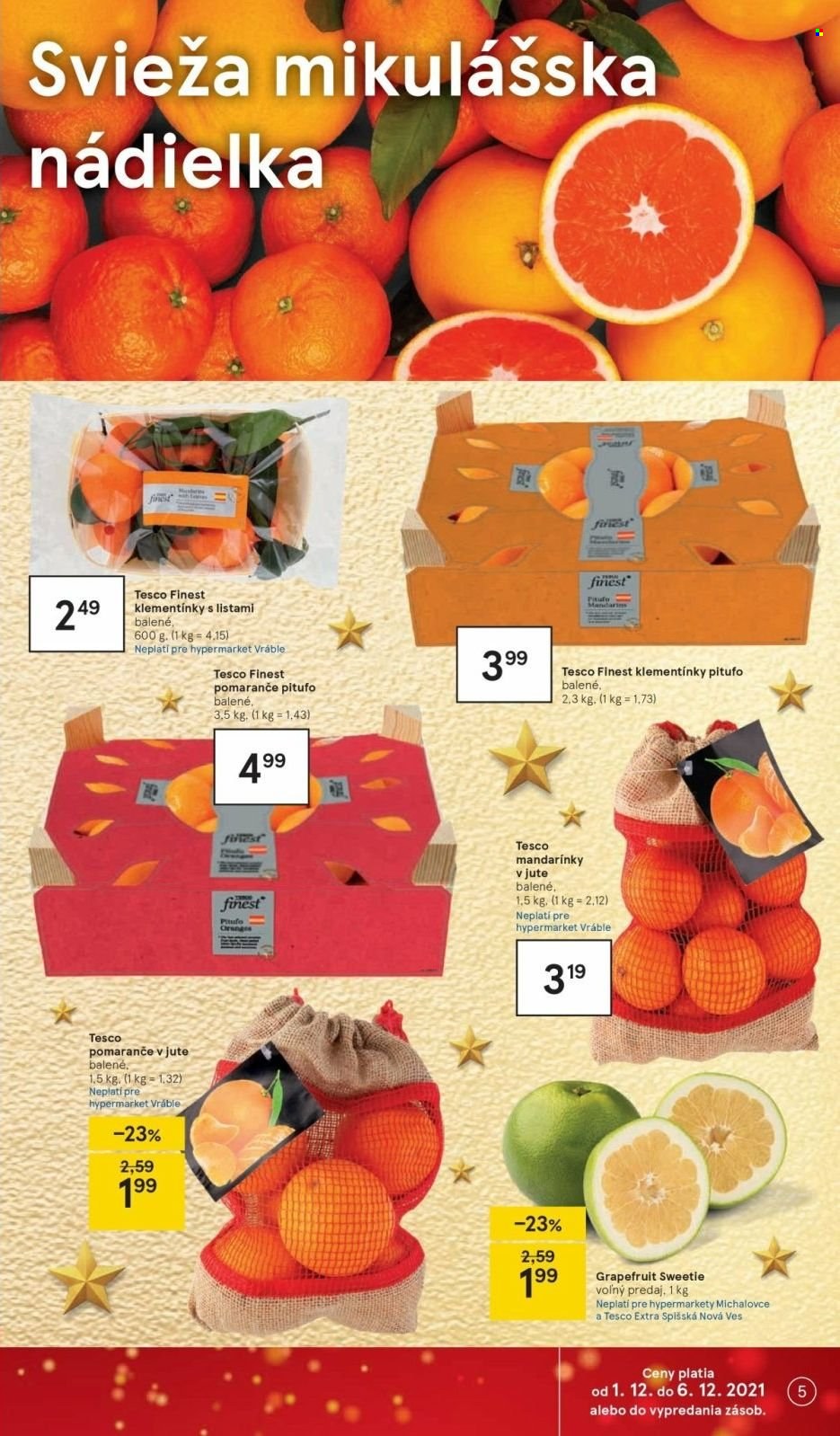 Leták TESCO supermarket - 1.12.2021 - 6.12.2021. Strana 5