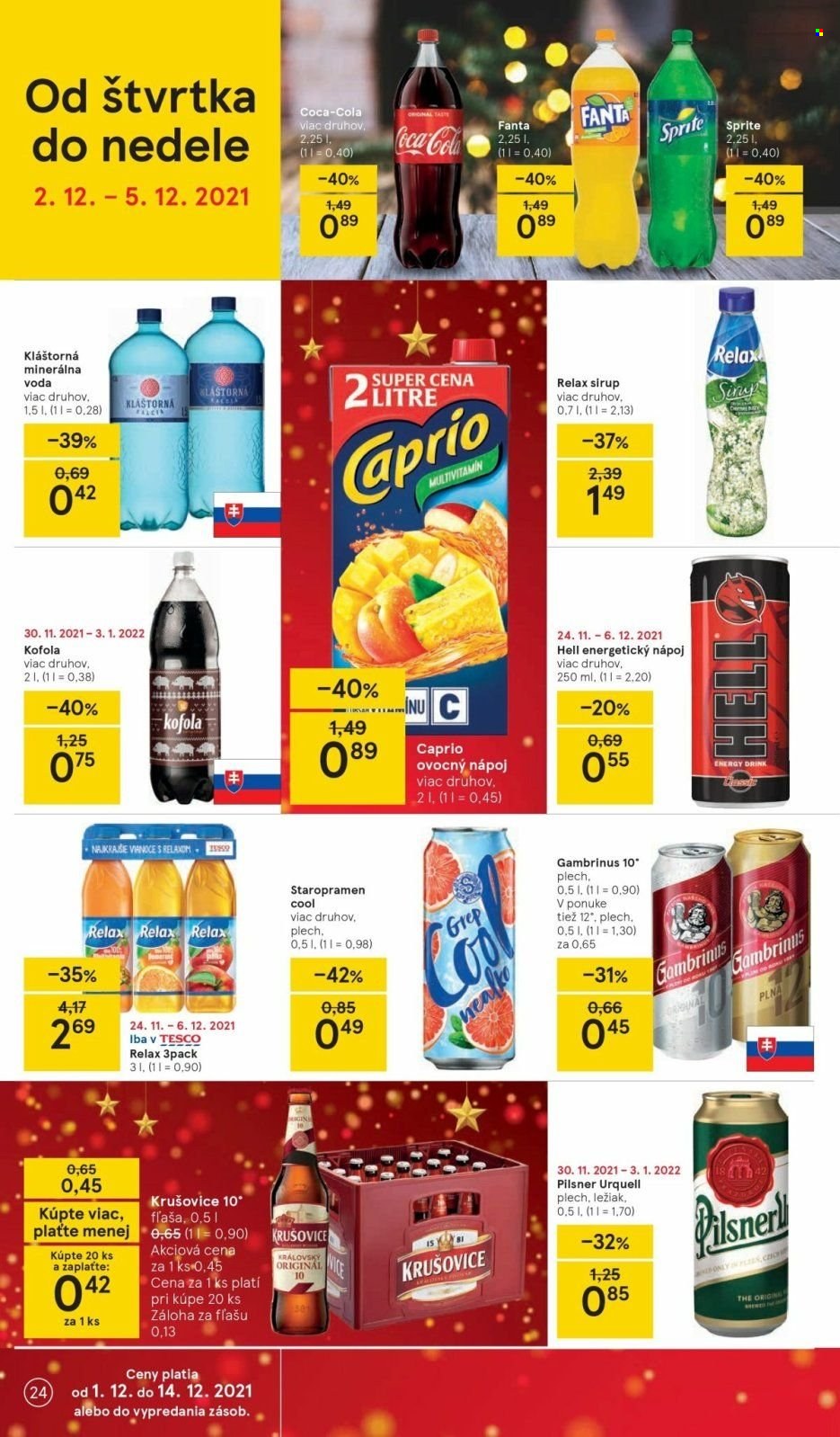 Leták TESCO supermarket - 1.12.2021 - 6.12.2021. Strana 24