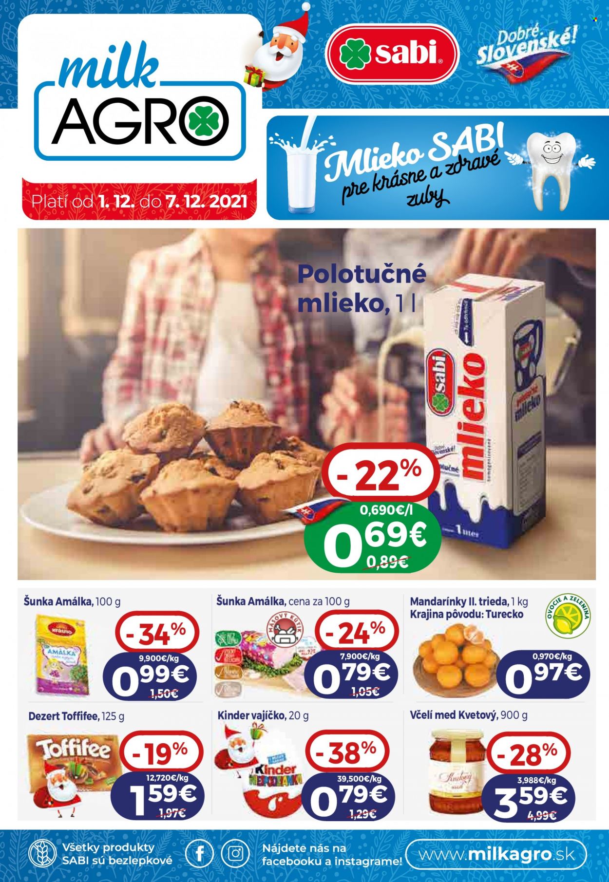 Leták Milk AGRO - 1.12.2021 - 7.12.2021. Strana 1