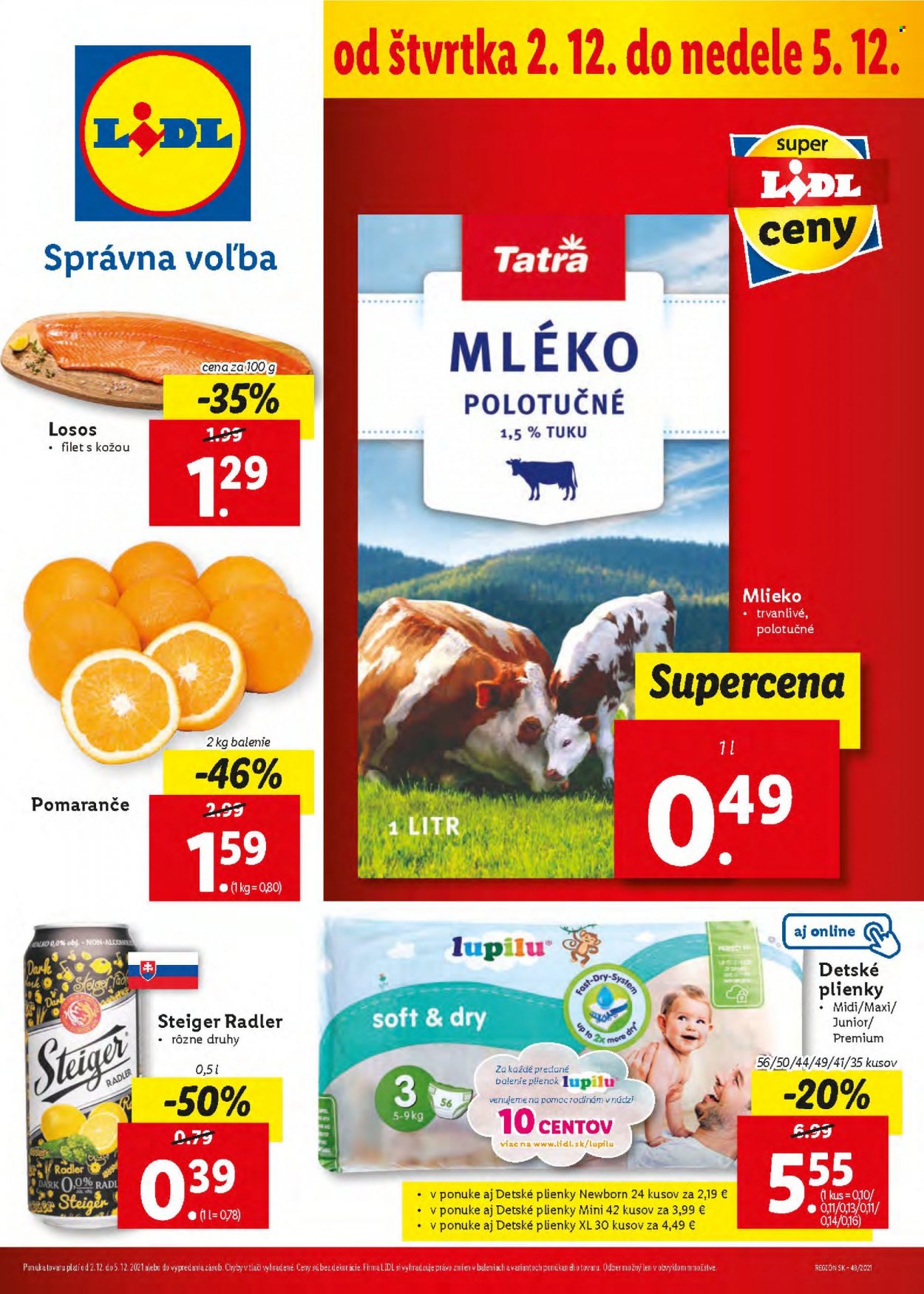 Leták Lidl - 2.12.2021 - 5.12.2021. Strana 1