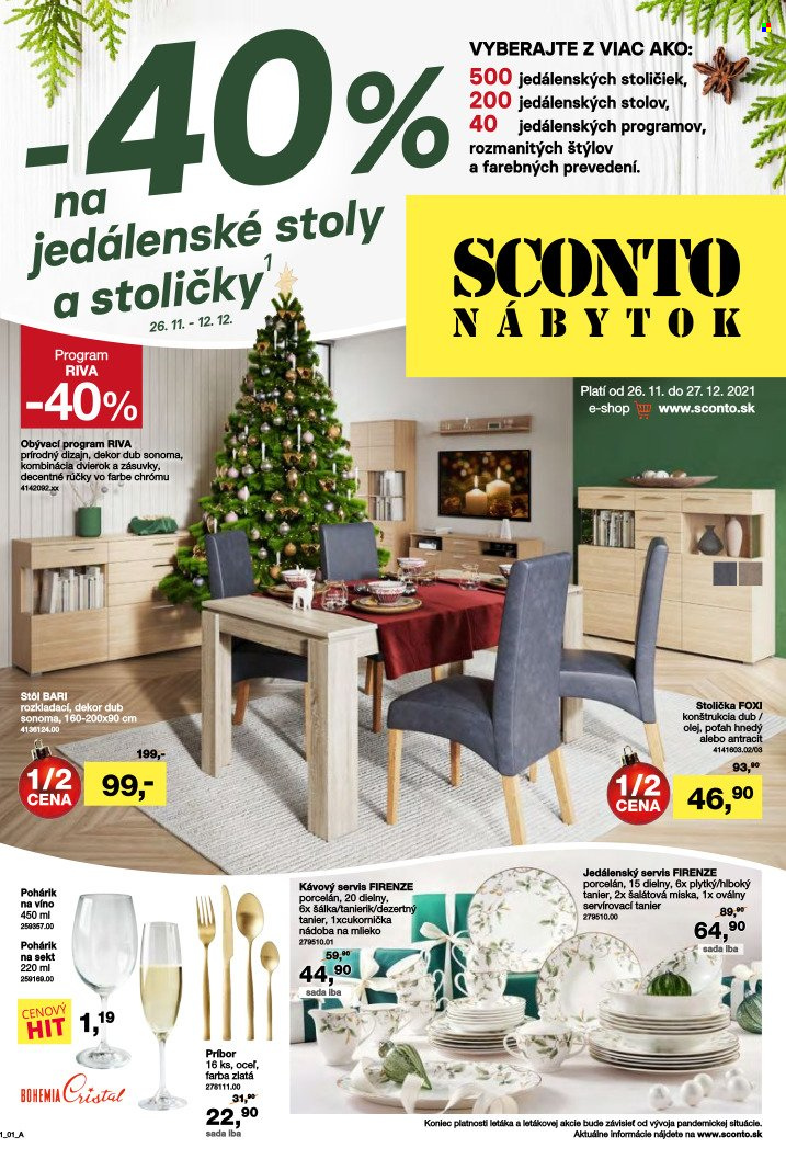 Leták Sconto nábytok - 26.11.2021 - 27.12.2021. Strana 1