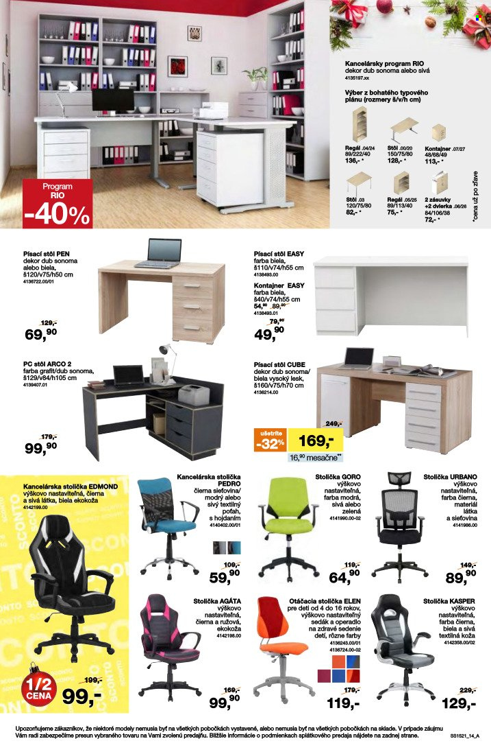 Leták Sconto nábytok - 26.11.2021 - 27.12.2021. Strana 14