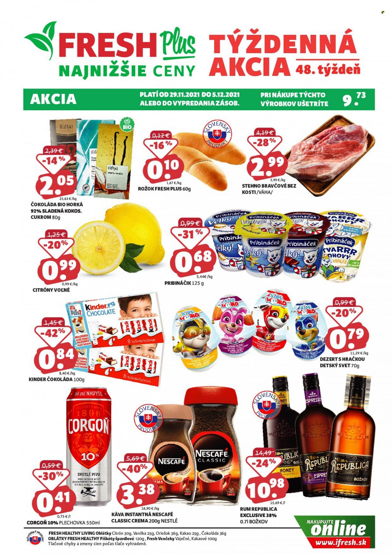 Leták FRESH - 29.11.2021 - 5.12.2021. Strana 1