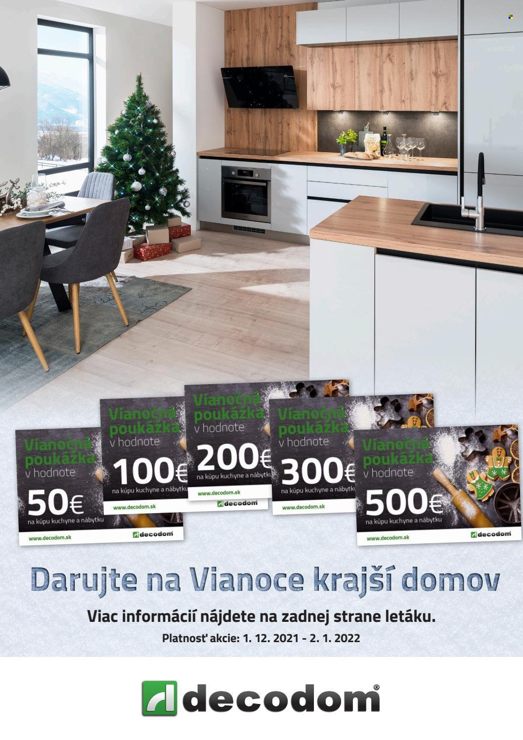 Leták Decodom - 1.12.2021 - 2.1.2022. Strana 1