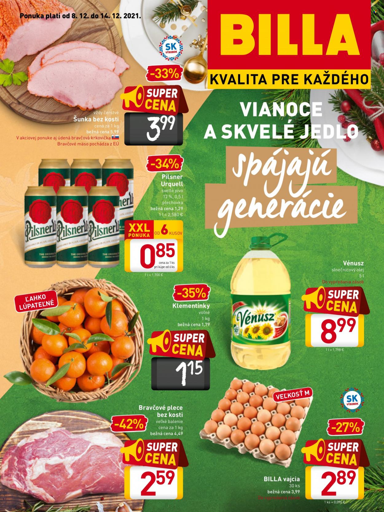 Leták Billa - 8.12.2021 - 14.12.2021. Strana 1