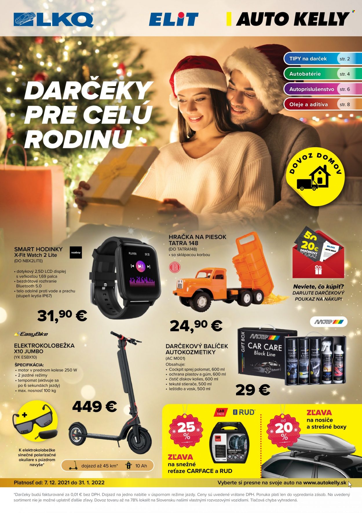 Leták Auto Kelly - 7.12.2021 - 31.1.2022. Strana 1
