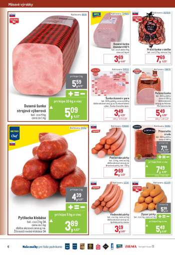 thumbnail - Viedenské párky bal.: cca 1 kg, cena za 1 kg ďalšia akciová cena aj na: Spišské párky classic