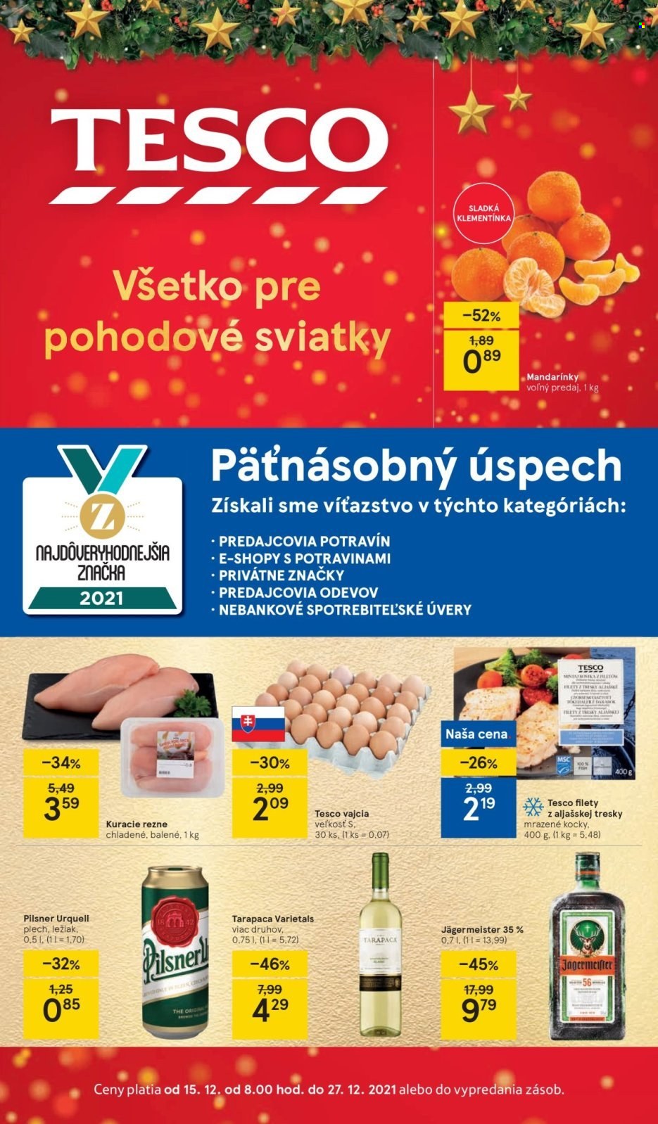 Leták TESCO - 15.12.2021 - 27.12.2021. Strana 1