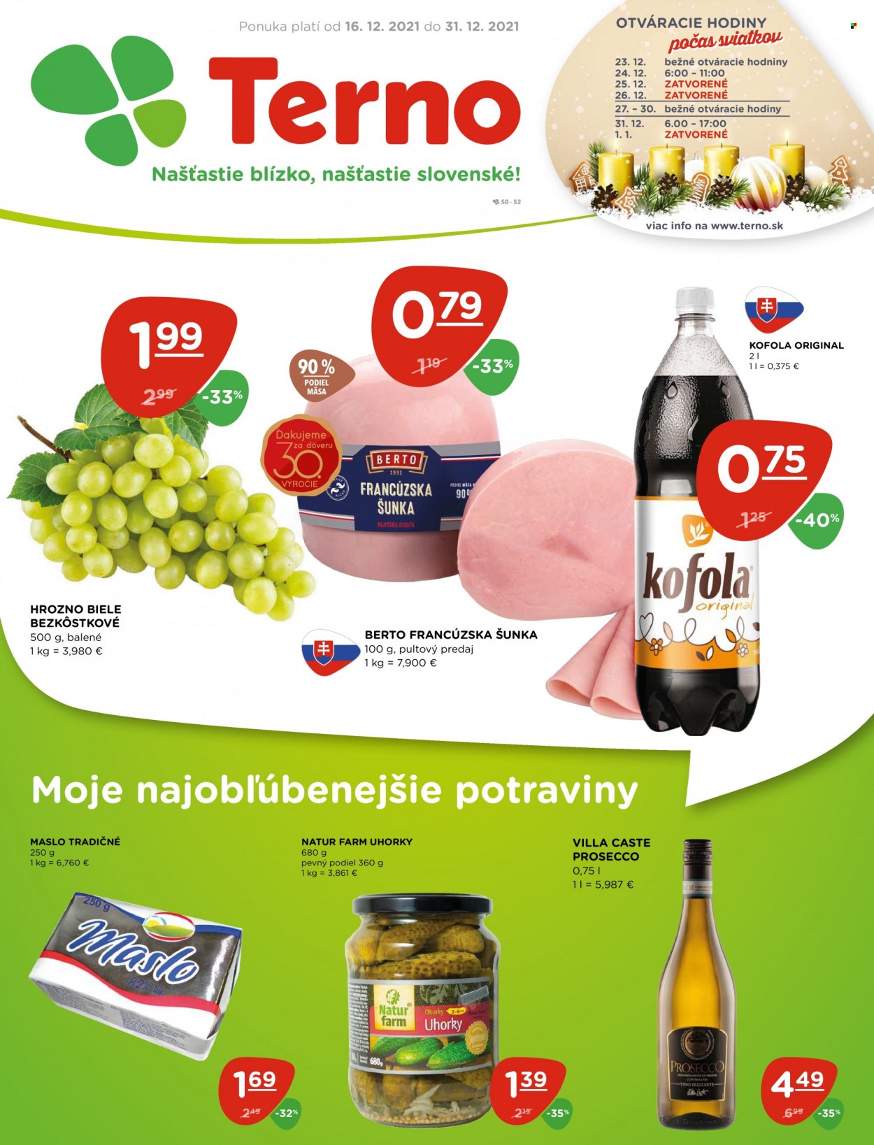Leták Terno - 16.12.2021 - 31.12.2021. Strana 1