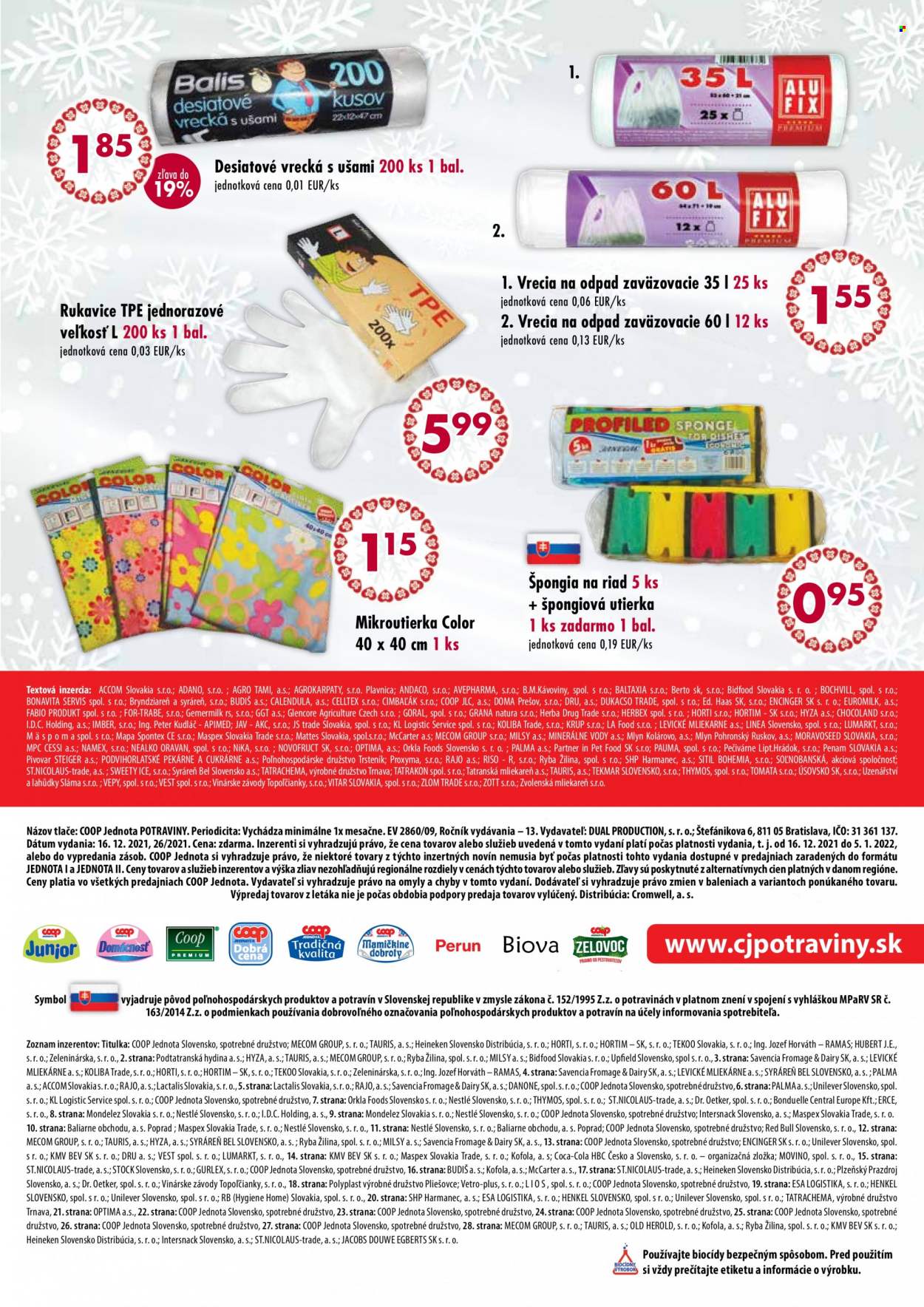 Leták COOP Jednota - 16.12.2021 - 5.1.2022. Strana 21