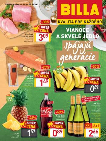 Leták Billa - 21.12.2021 - 28.12.2021.