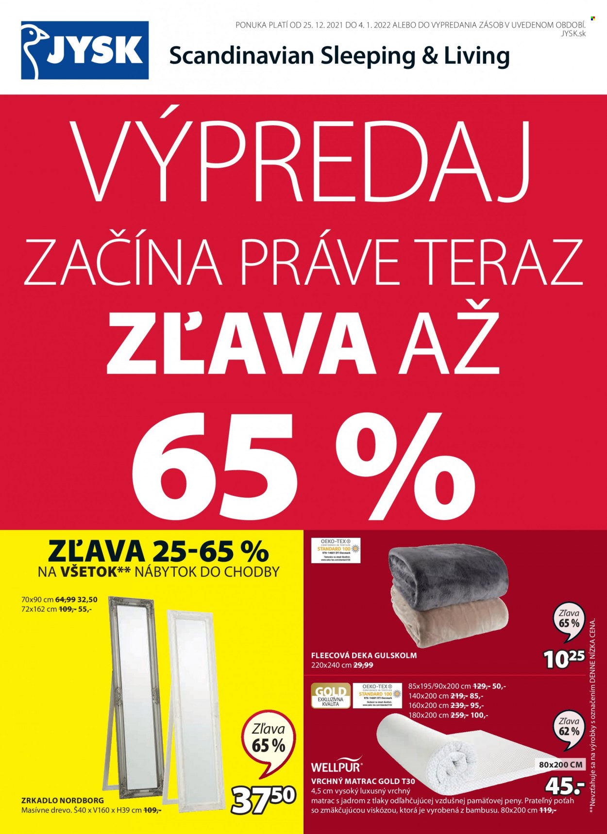 Leták JYSK - 25.12.2021 - 4.1.2022. Strana 1
