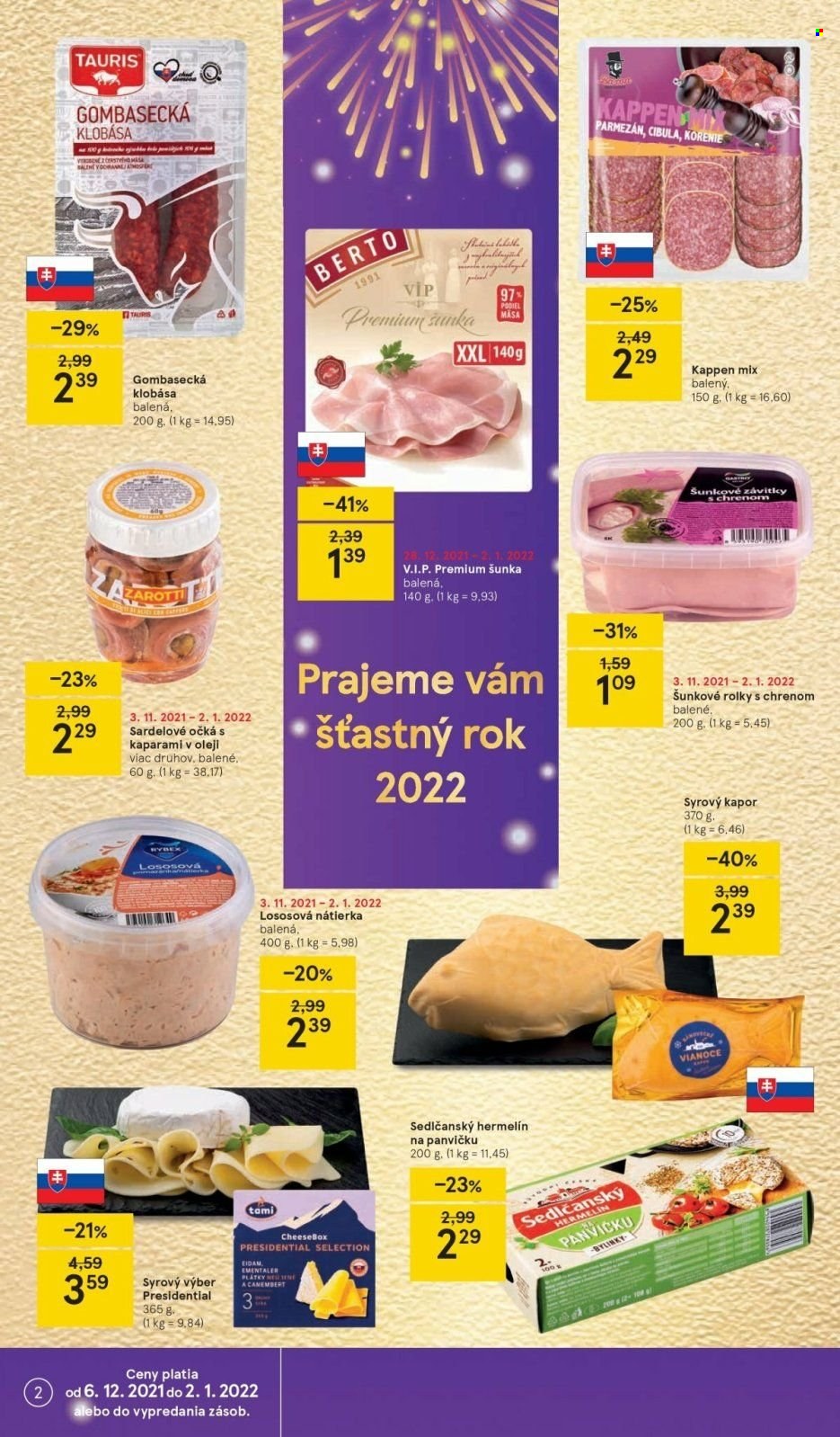 Leták TESCO supermarket - 28.12.2021 - 2.1.2022. Strana 2