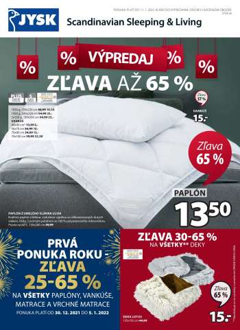 Leták JYSK - 27.12.2021 - 11.1.2022.
