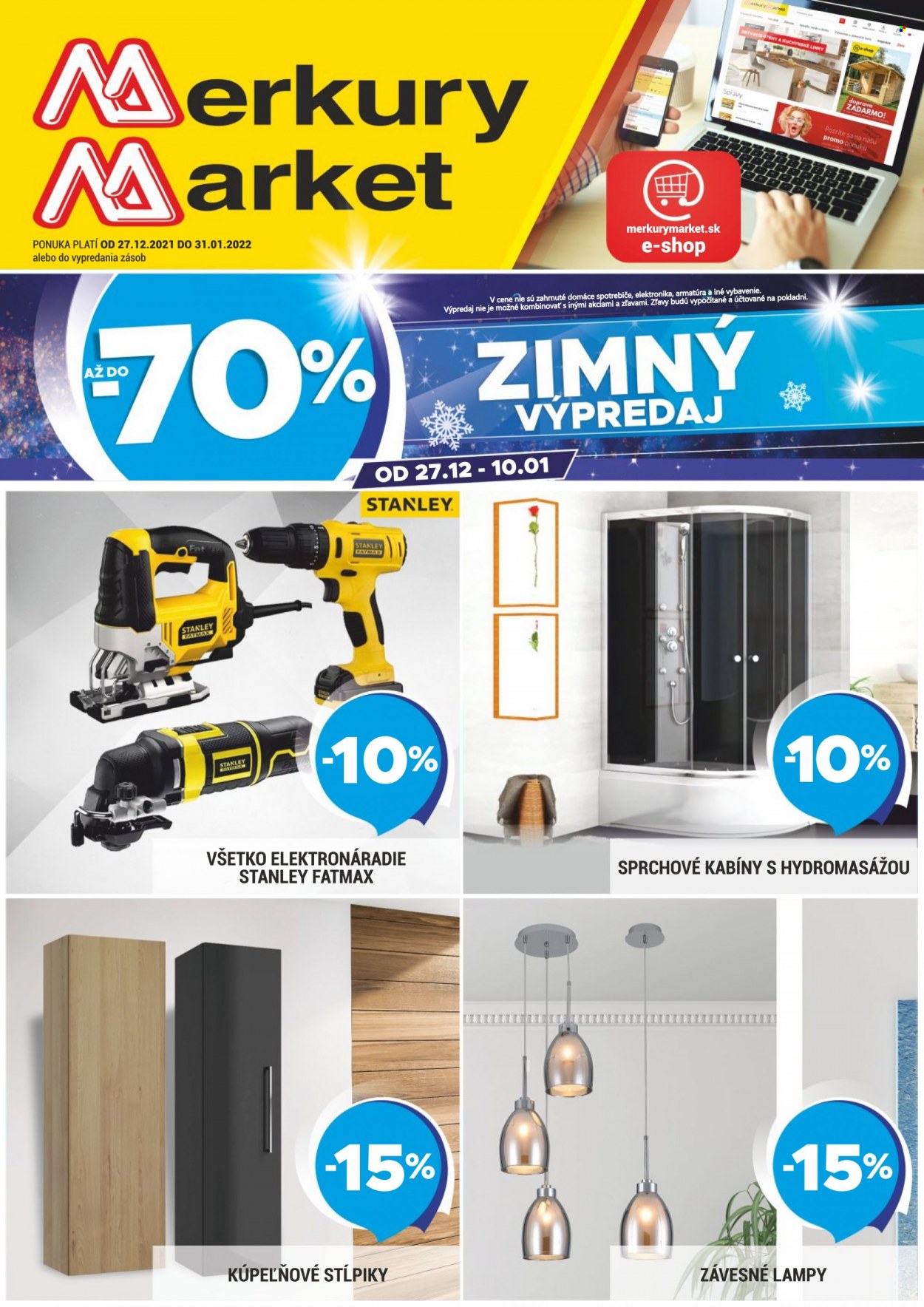 Leták Merkury Market - 27.12.2021 - 31.1.2022. Strana 1