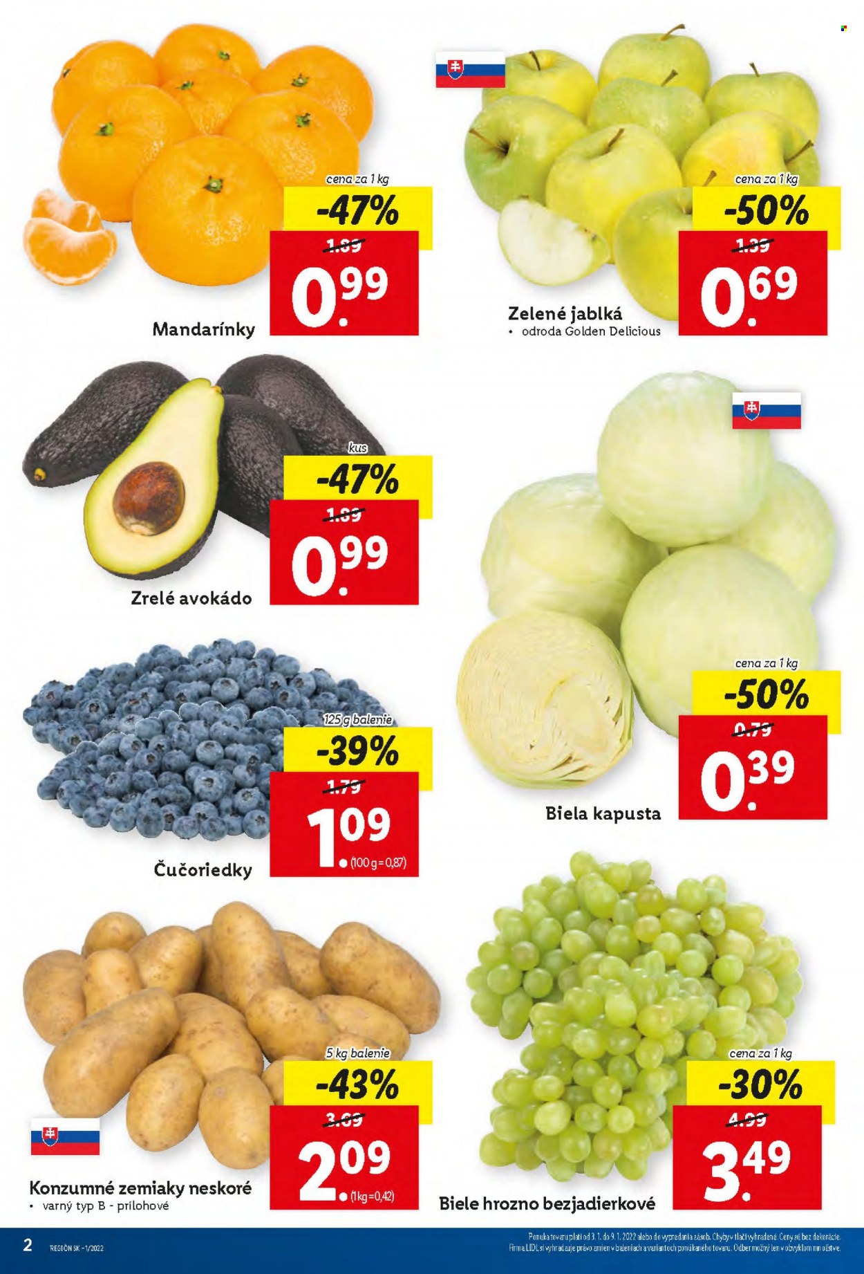 Leták Lidl - 3.1.2022 - 9.1.2022. Strana 2