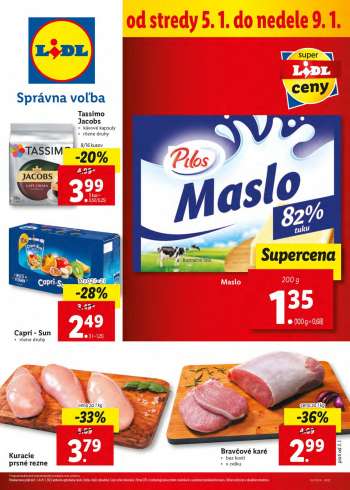Leták Lidl - 5.1.2022 - 9.1.2022.