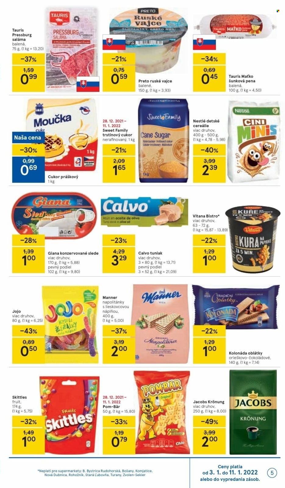 Leták TESCO supermarket - 3.1.2022 - 11.1.2022. Strana 5
