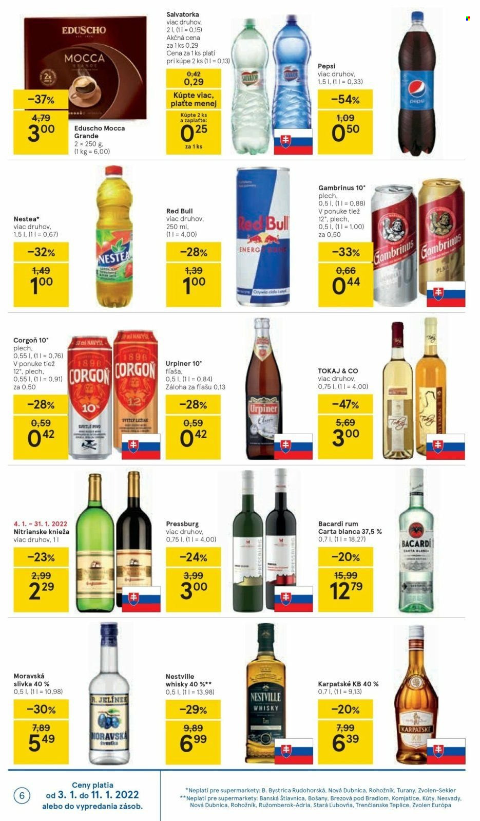 Leták TESCO supermarket - 3.1.2022 - 11.1.2022. Strana 6