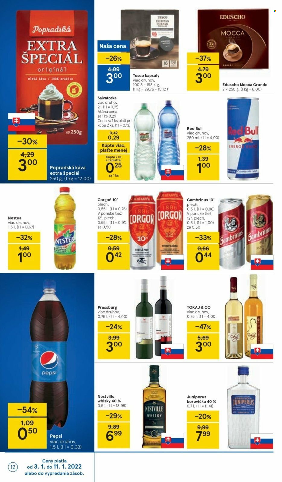 Leták TESCO - 3.1.2022 - 11.1.2022. Strana 12