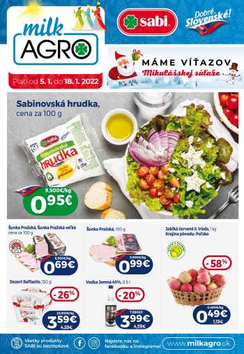 Leták Milk AGRO - 5.1.2022 - 18.1.2022.