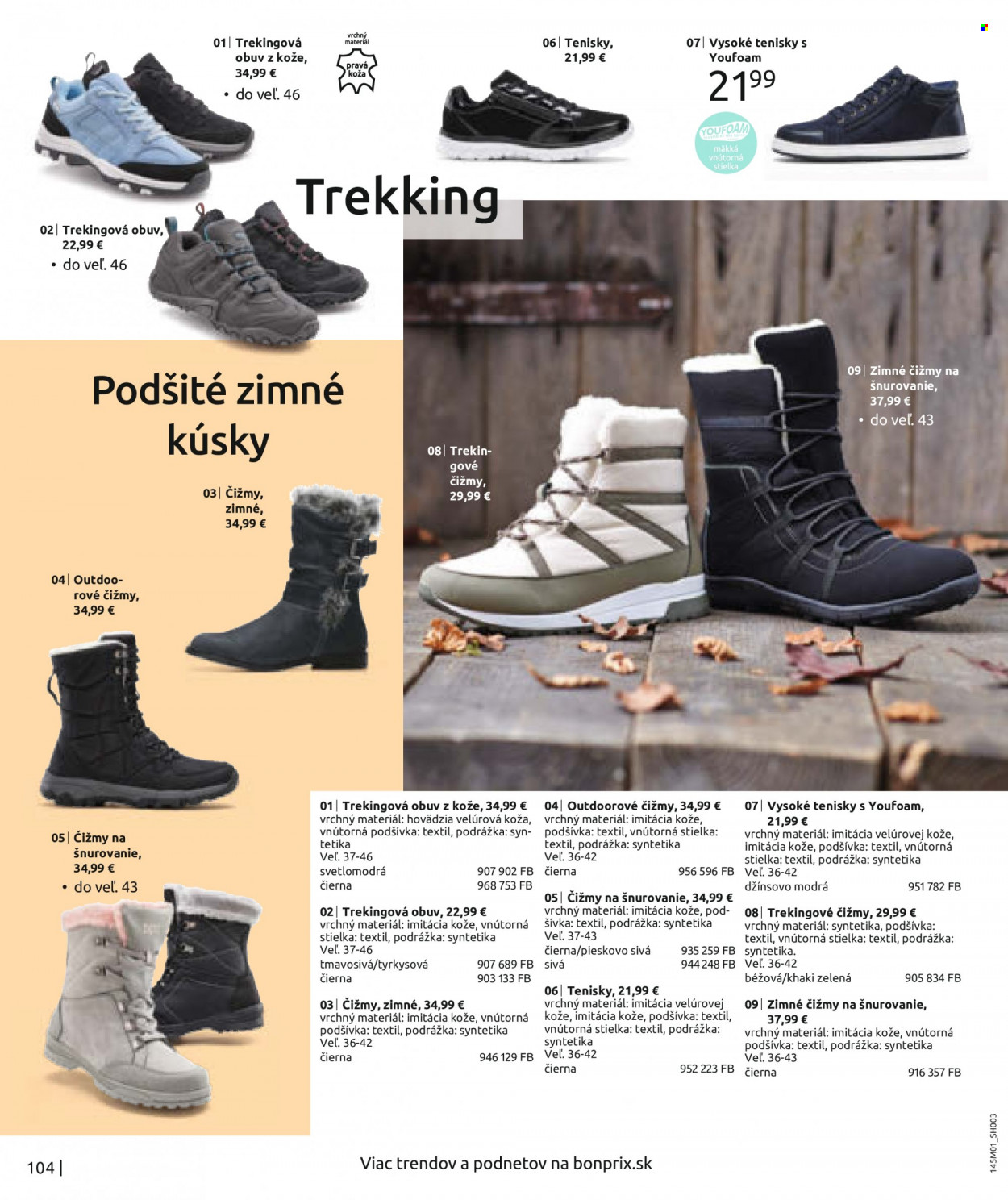 thumbnail - Leták Bonprix - 4.1.2022 - 3.3.2022 - Produkty v akcii - čižmy, tenisky, treková obuv, zimná obuv. Strana 106.