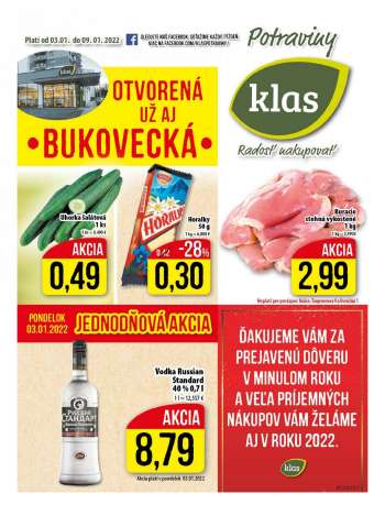 Leták Klas - 3.1.2022 - 9.1.2022.