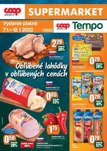 Leták COOP Jednota - 7.1.2022 - 12.1.2022.