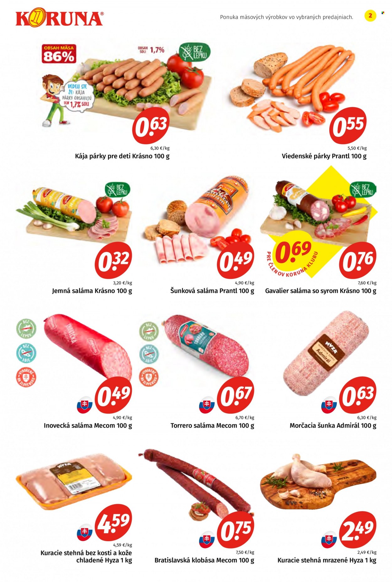 Leták Potraviny KORUNA - 8.1.2022 - 19.1.2022. Strana 2