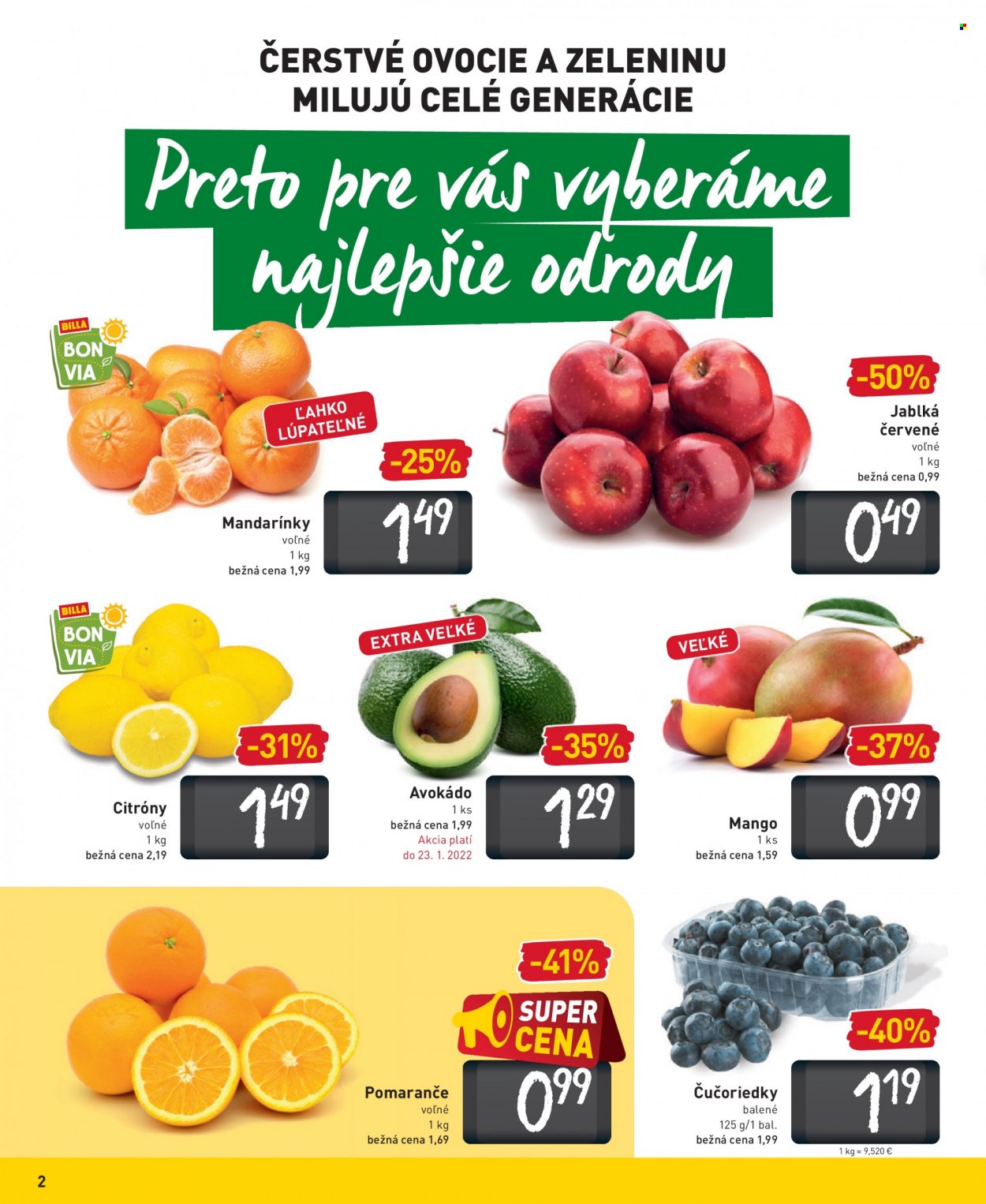 Leták Billa - 19.1.2022 - 25.1.2022. Strana 2