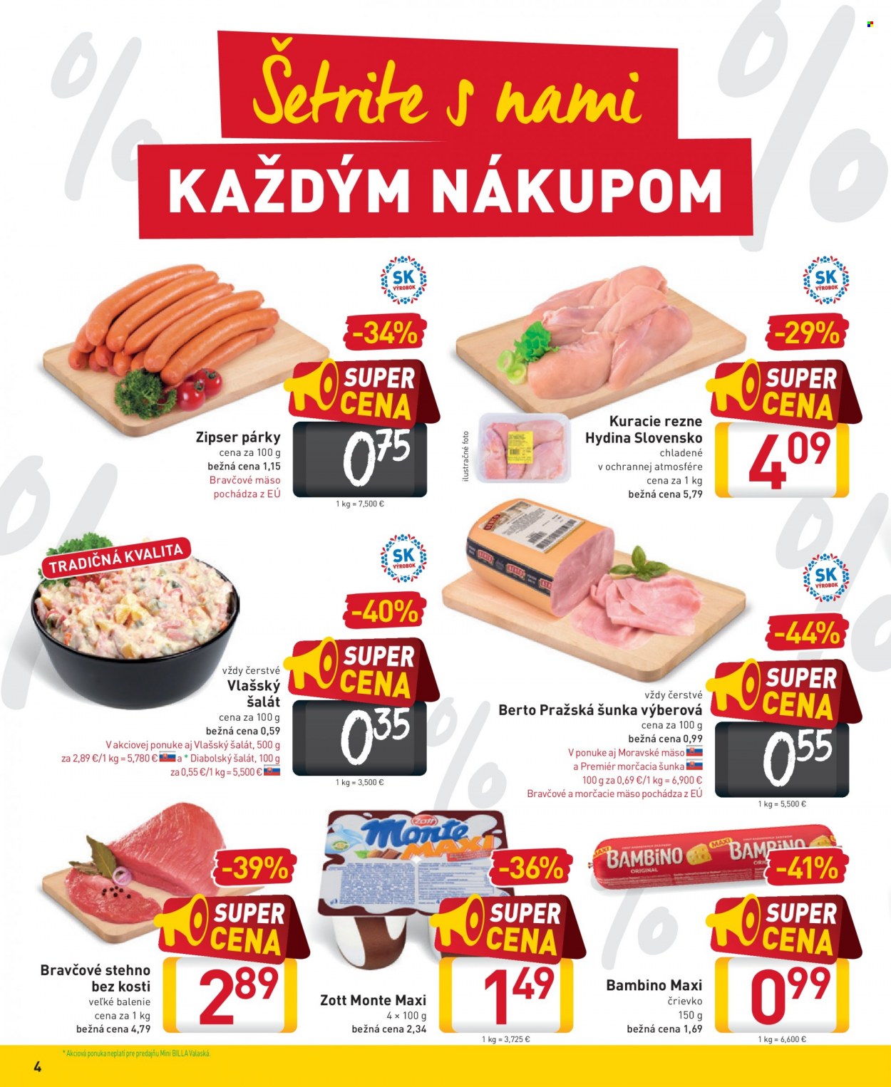 Leták Billa - 19.1.2022 - 25.1.2022. Strana 4